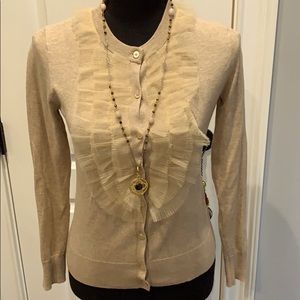 J.Crew Tulle Ruffled, Jackie Cardigan